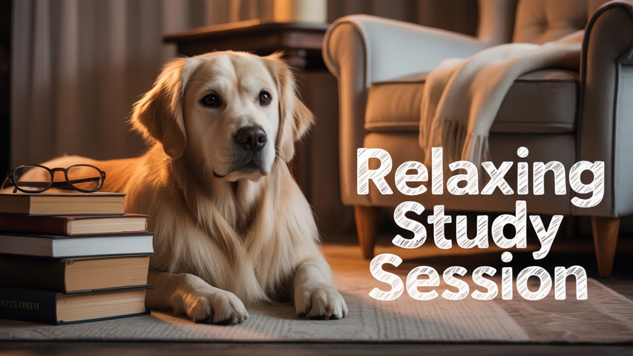 Cozy Golden Retriever: Pet ASMR, Relaxing Ambience & Study With Me