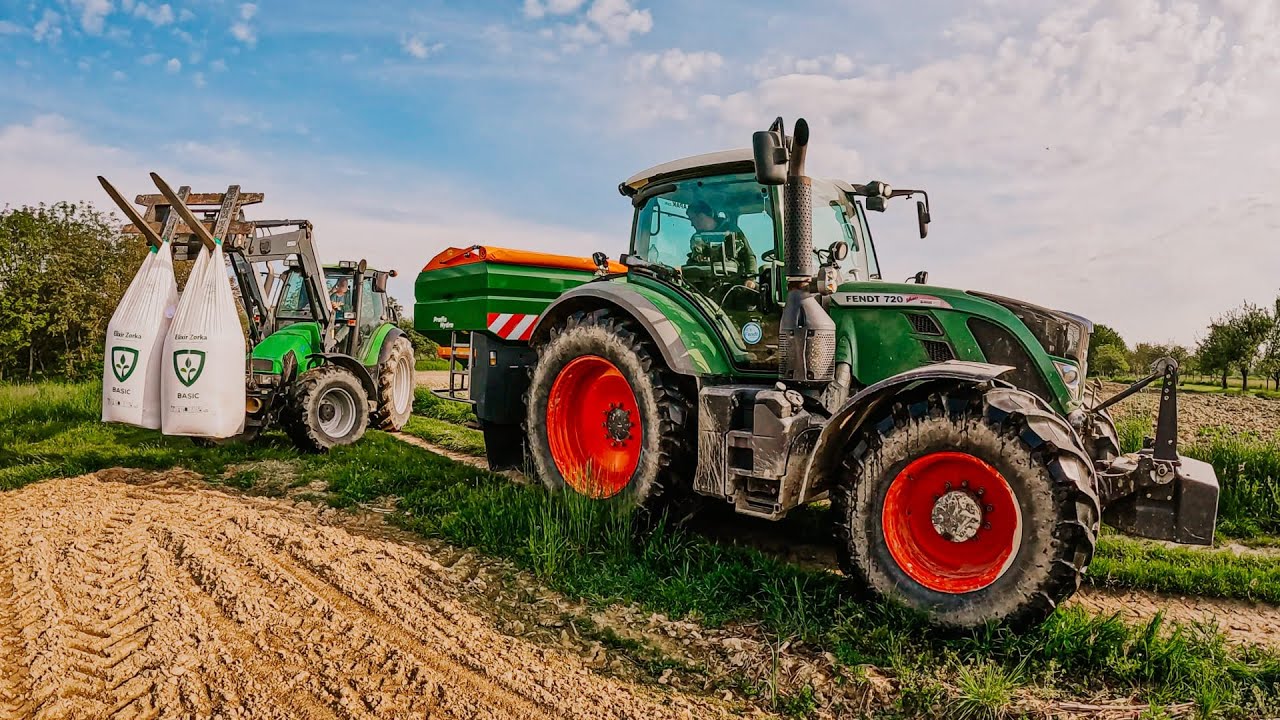 Get Ahead in Agriculture with Mounted Spreader AMAZONE ZA-TS 4200 on FENDT 720!