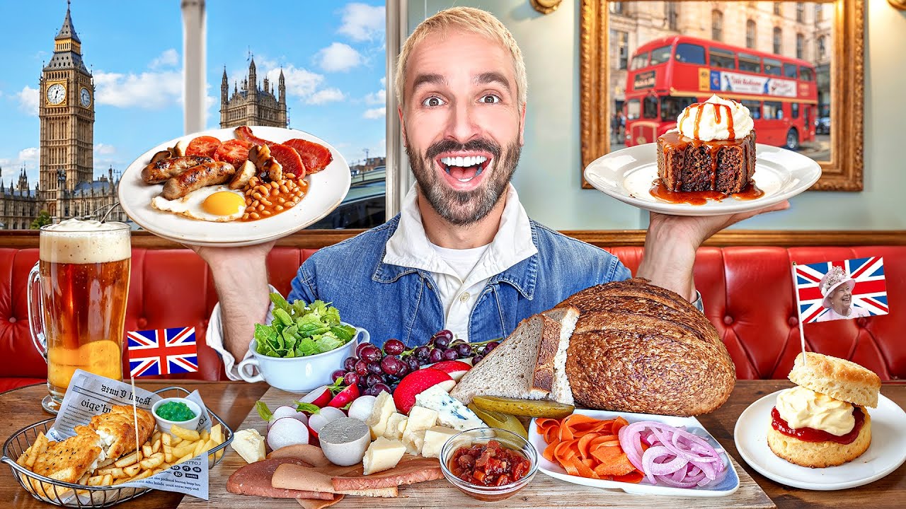 Je mange des RECETTES TRADITIONNELLES ANGLAISES pendant 24h (scone, sticky toffee pudding)