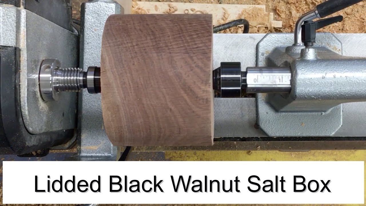 Woodturning A Salt Box - Lidded Walnut Salt Cellar