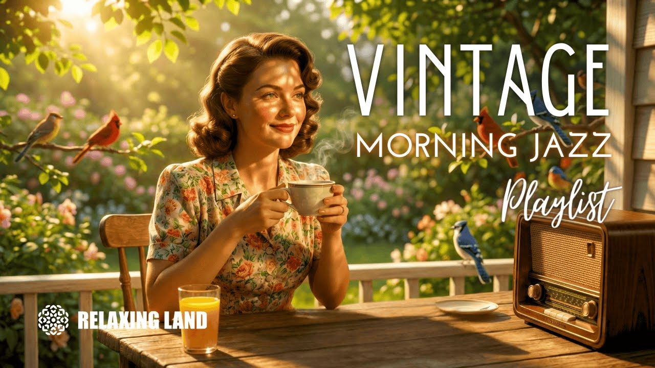 Sunday Morning in 1948 🌷 Relaxing Vintage Jazz & Birds Singing | Good Mood Music