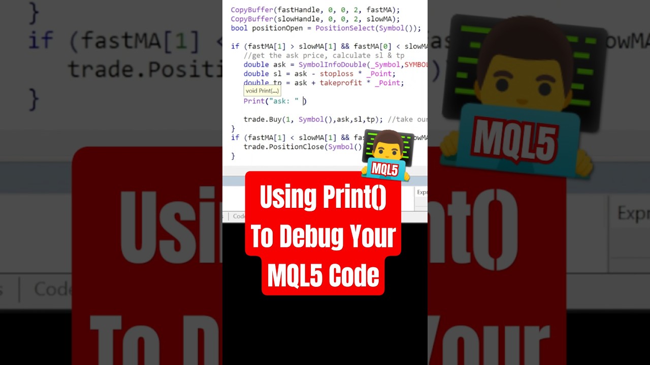 Debug MQL5 Code With Print() Function! #algotrading #tradingbot #stockmarket