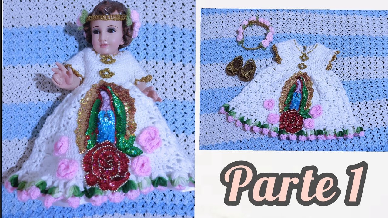 ROPÓN PARA NIÑO DIOS DE LA VIRGEN GUADALUPANA TEJIDO. A CROCHET, MAS HERMOSO IMPOSIBLE ☺️😍