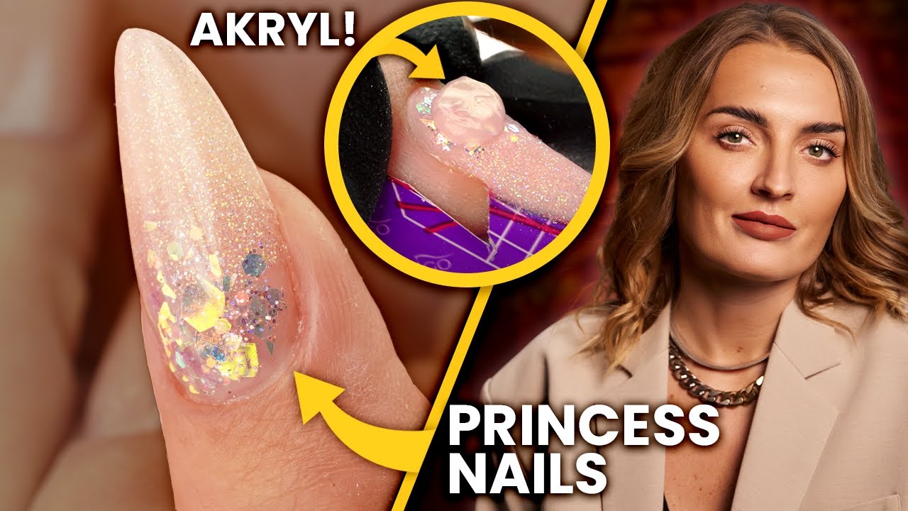 Błyszczące paznokcie akrylowe!? - Jak zrobić Princess Nails akrylożelem na szablonie?