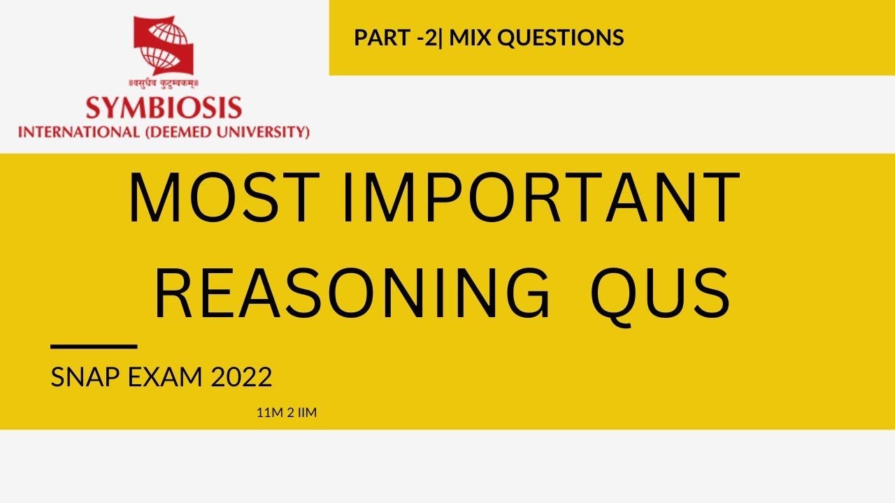 Most Important SNAP Logical Reasoning Questions | SNAP 2022 | CMAT 23 LR Preparation|SNAP SLOT3