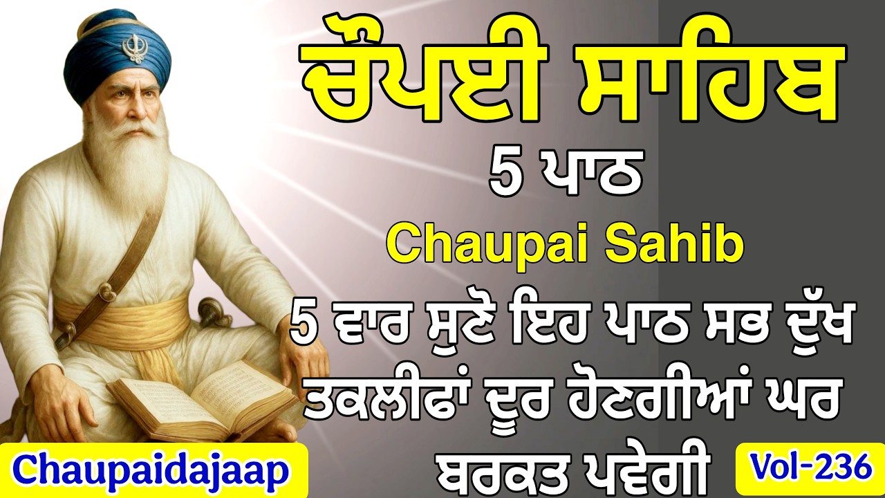 Chaupai Sahib Path | Full Chaupai Sahib | Daily Nitnem | Powerful Gurbani (Vol-236)