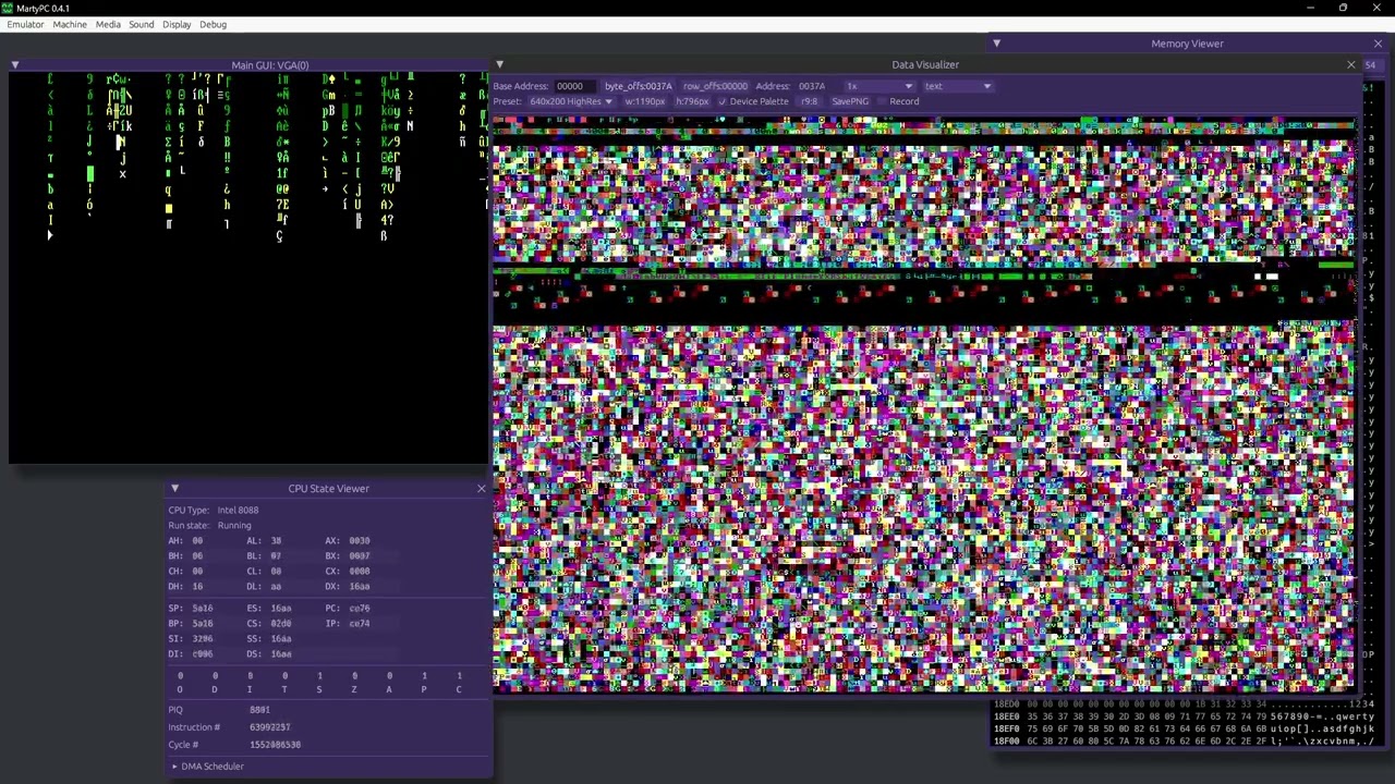 [Intel 8088] Booting ELKS Linux with memory visualizer