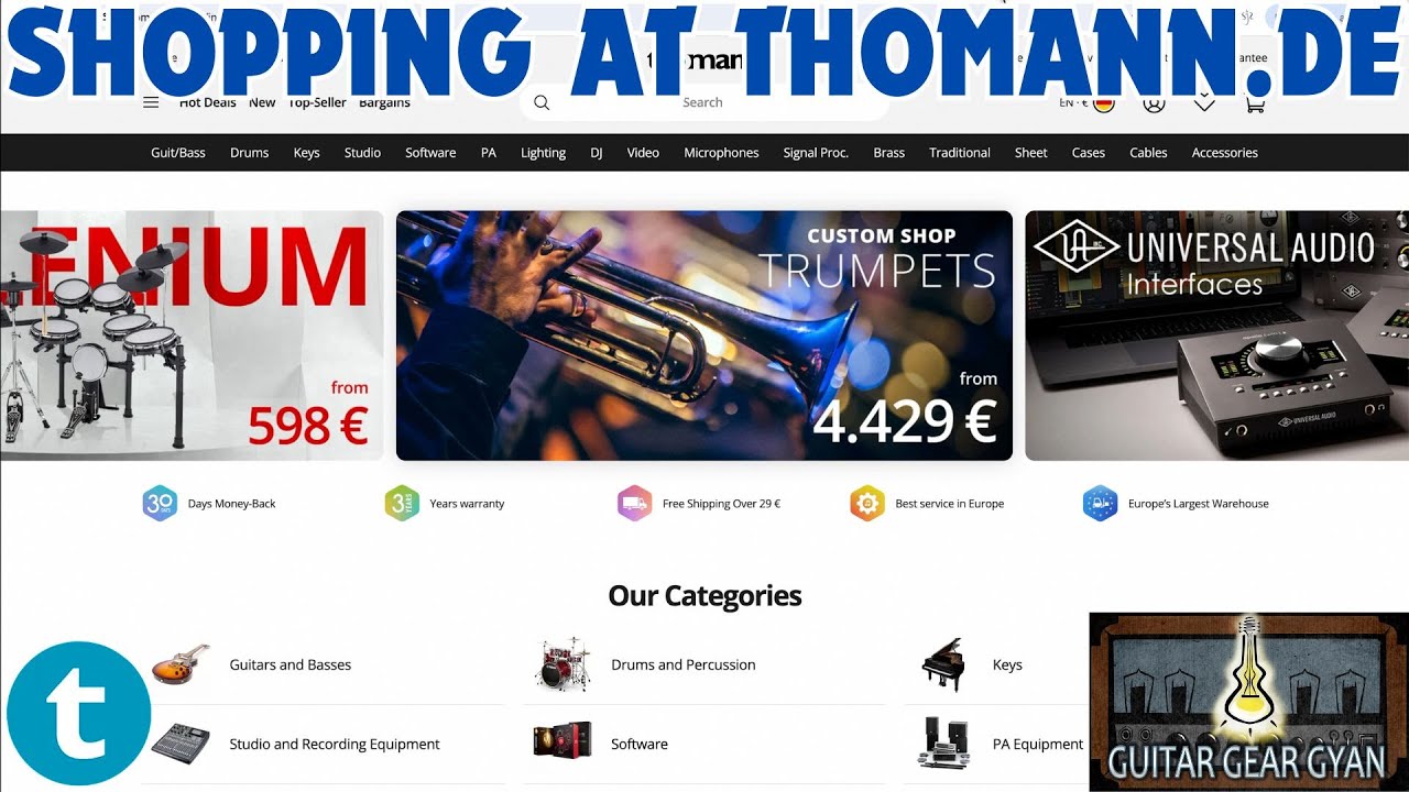 Thomann Ordering Part 1 - Shopping On The Site