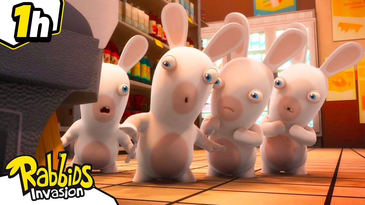 Pánico en el supermercado 🫨 | Rabbids La Invasión 🐰 | Recopilación 60mn | Dibujos animados