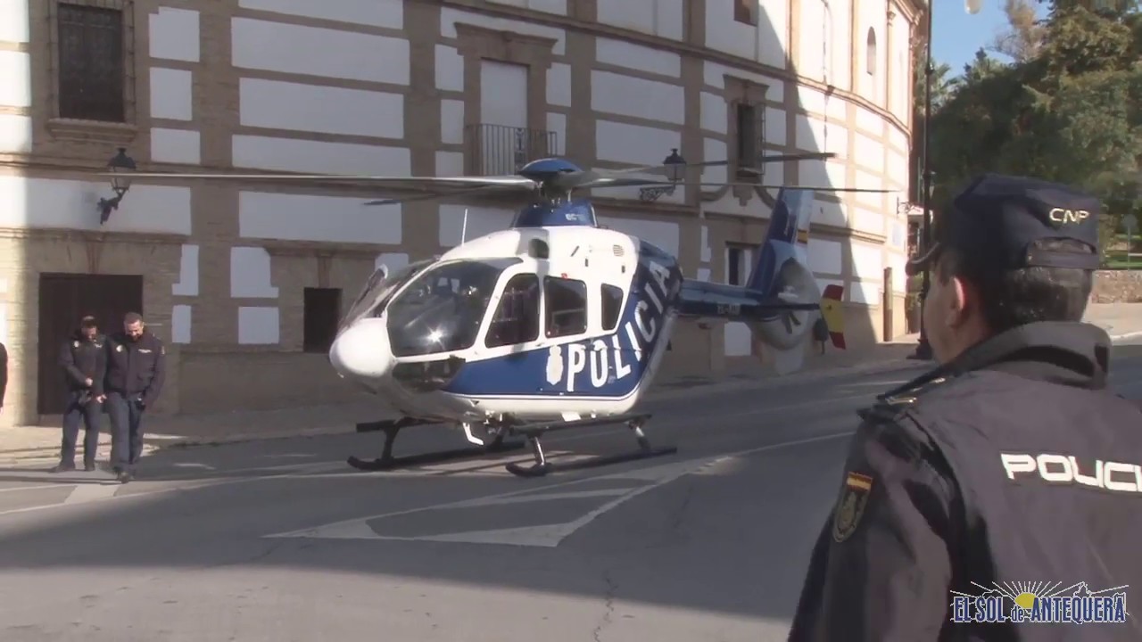 Aterrizaje helicóptero. Día Constitución 2019 Antequera