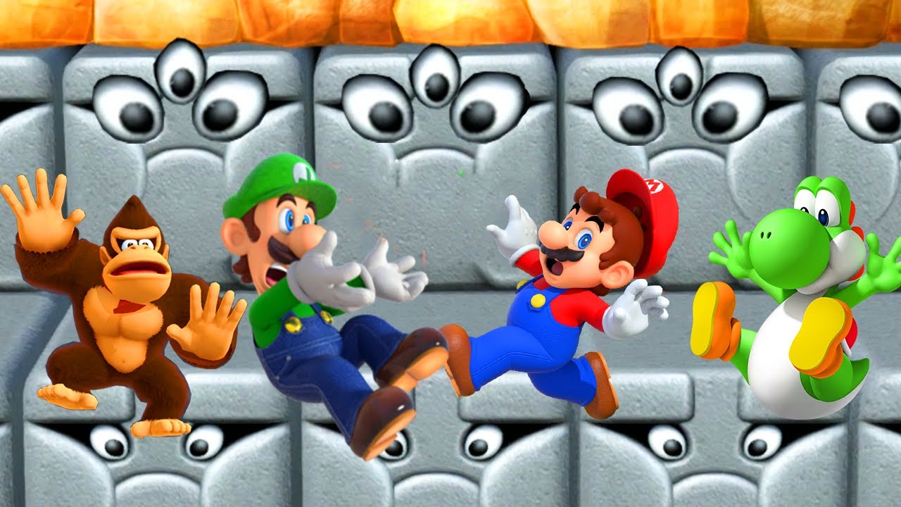 Mario Party 10 Minigames - Mario vs Donkey Kong vs Luigi vs Yoshi