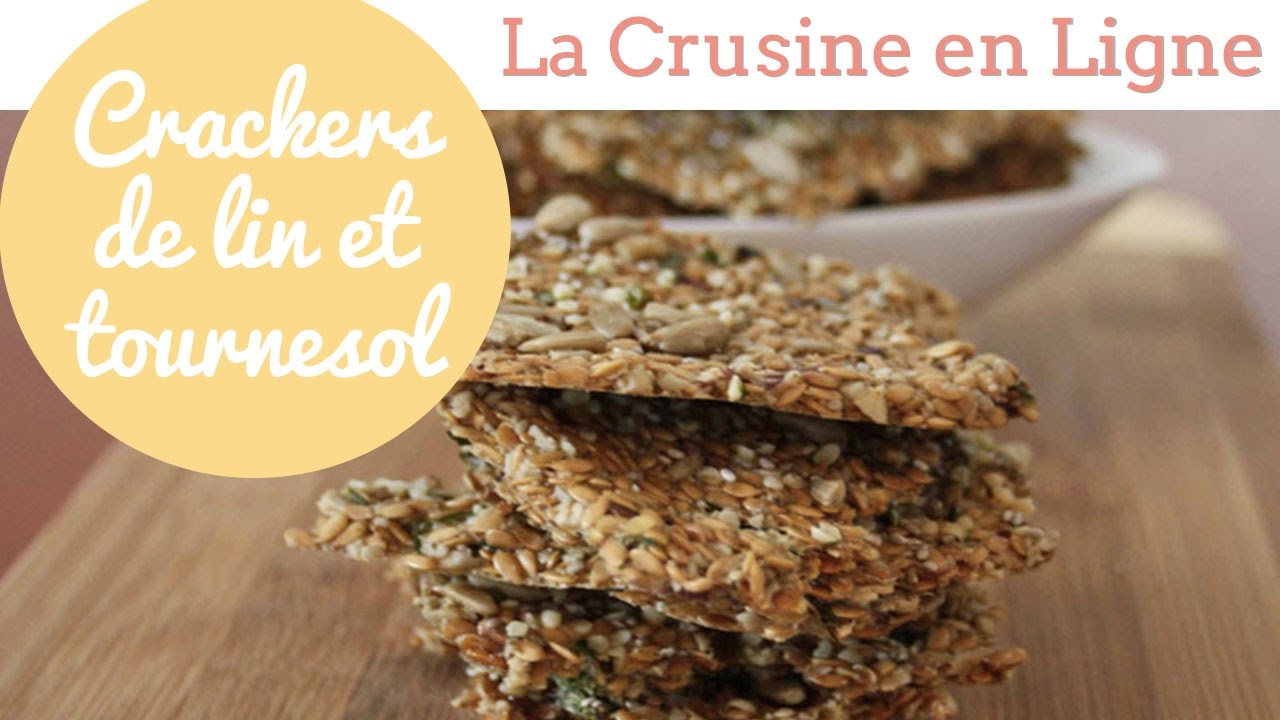 La Crusine en Ligne - Niveau 3 Déshydratation - Recette: Crackers de lin et tournesol
