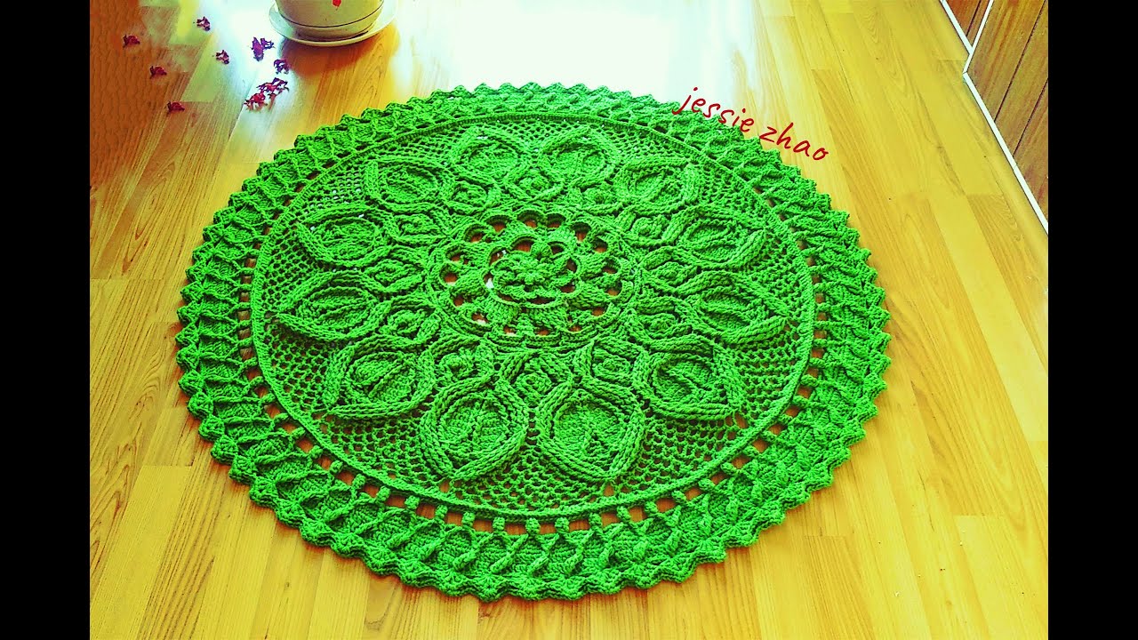 crochet home rug #94 easy pattern/домашний ковер крючком/horgolt otthoni szőnyeg/钩针地垫/크로 셰 뜨개질 홈 러그