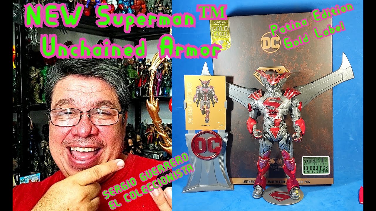 NEW Superman™ Unchained Armor Patina Edition Gold Label Figure sergio guerrero el coleccionista