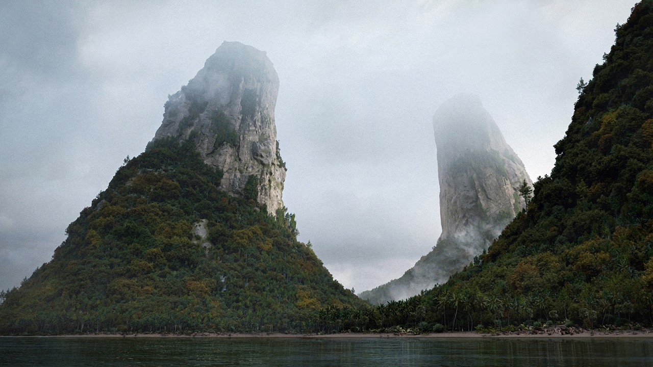 Creating a Cinematic Misty Tropical Island in Blender 5.0