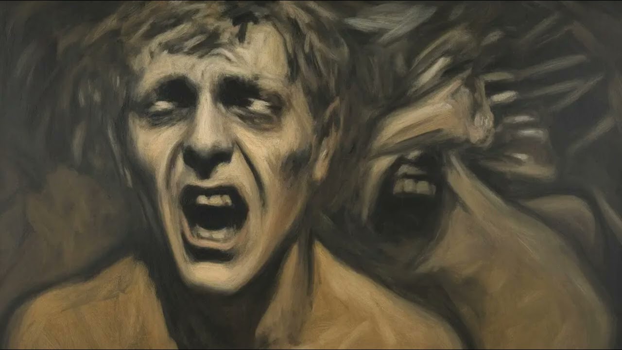 The Silent Scream Expressionist Oil Painting in Timeless Stillness | 1 House | TV Wallpaper | 4K