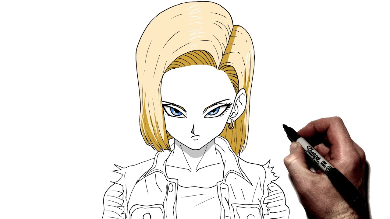 How To Draw Android 18 | Step By Step | Dragon Ball