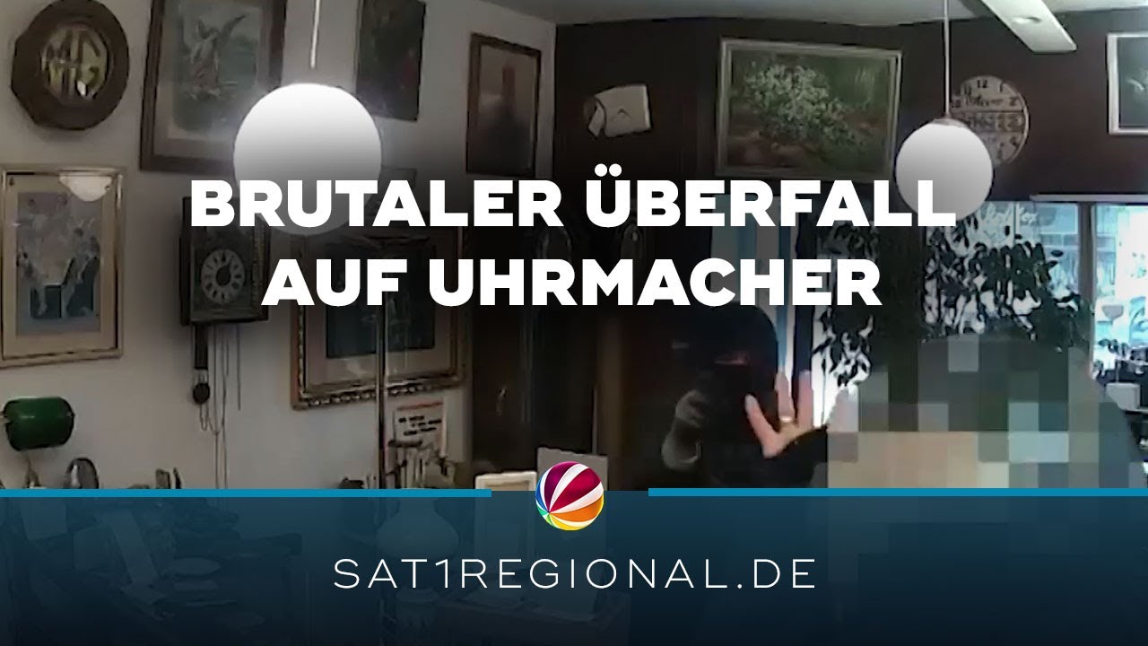 Brutaler Raubüberfall auf Uhrmacher: Polizei fahndet mit Videos nach Täter