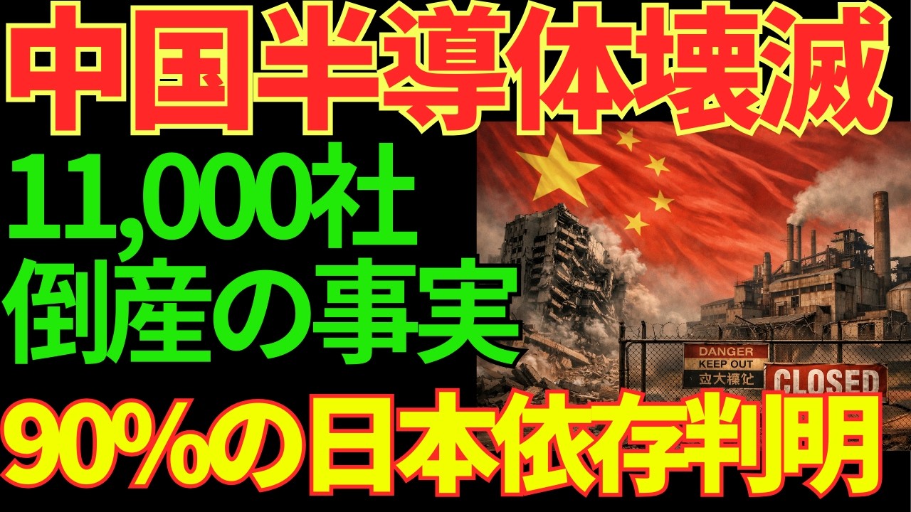 【11,000社倒産】中国半導体が構造的崩壊...日本の材料支配が決定打に