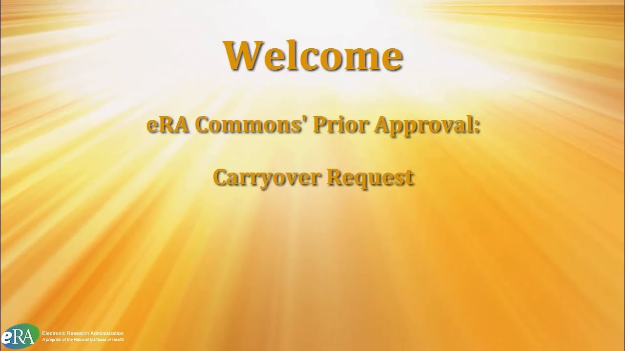 Prior Approval: Carryover Request