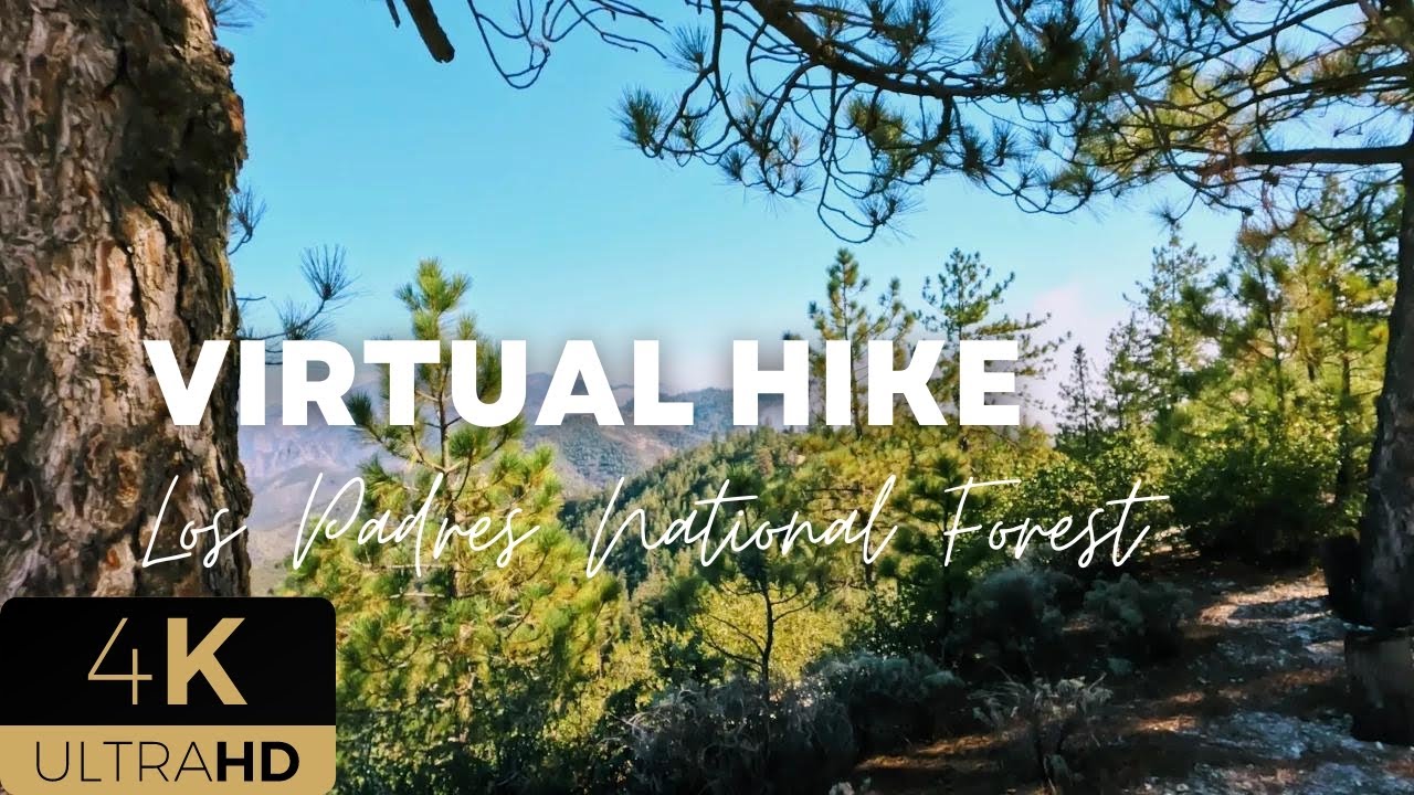 4K Virtual Hike, Los Padres National Forest, Figueroa Lookout, California, Cloudy Day