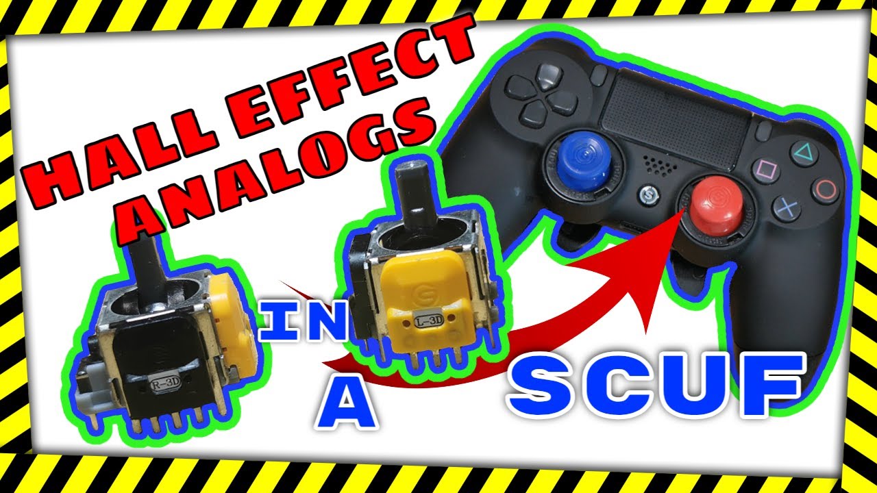 Hall Effect Analog Sticks Fitted to a SCUF Infinity PRO PS4 Controller
