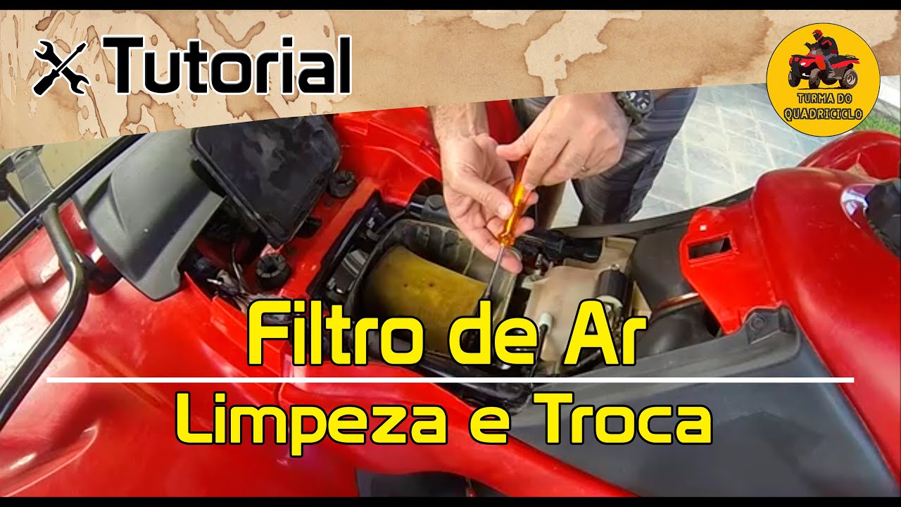 Troca/limpeza do filtro de ar do quadriciclo / Exchange/cleaning air filter