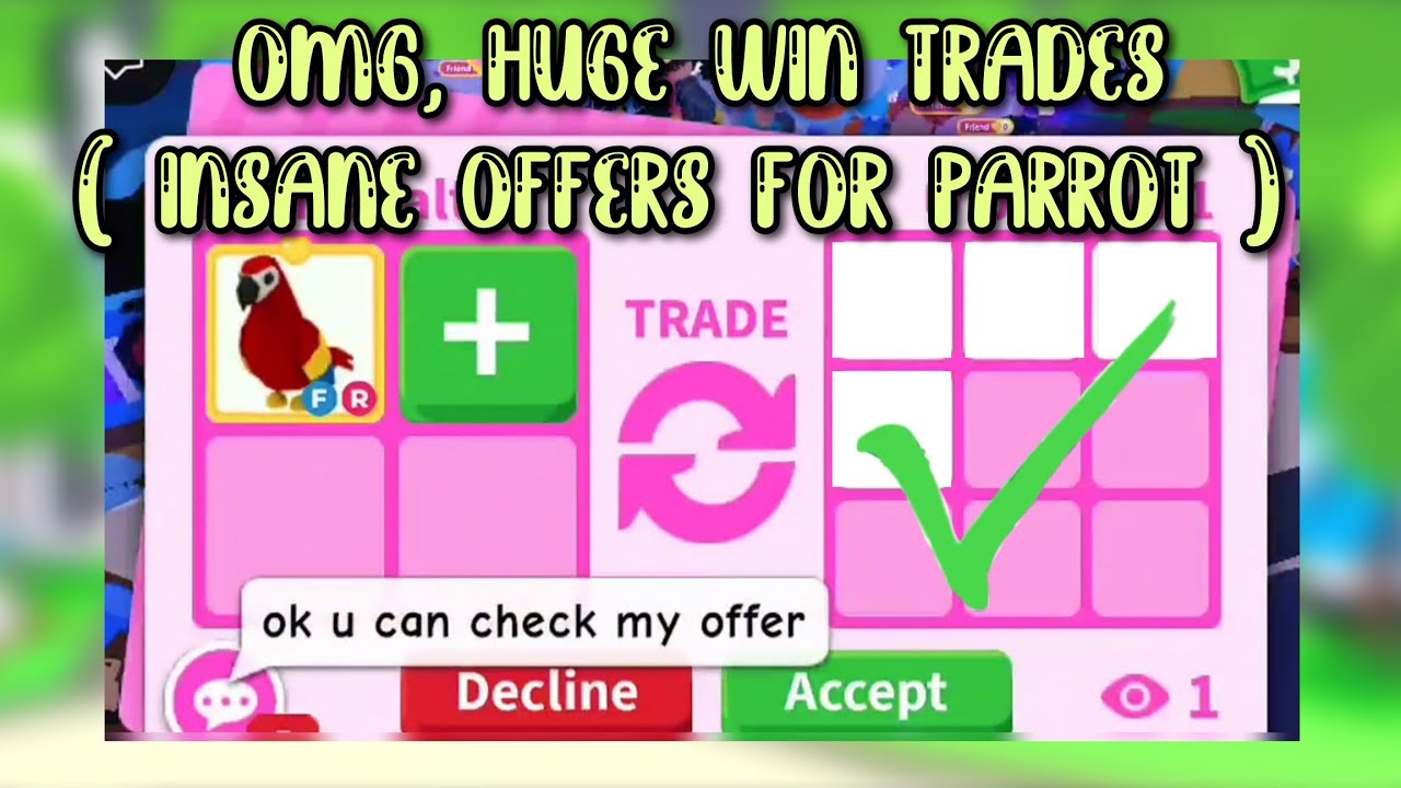 🍁INSANE Offers For My Fr Parrot In Adopt Me ( Shocking Trades )🌟😱