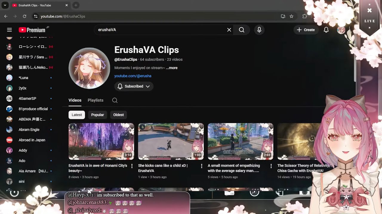 When the streamer acknowledges the clipper | ErushaVA