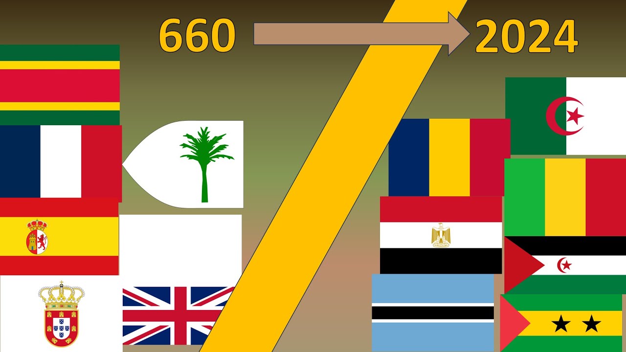 Evolution of ALL AFRICAN Flags throughout History (661-2024)