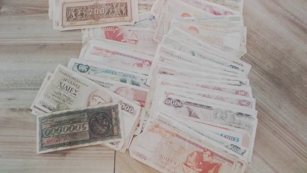 Unboxing BIG LOT of Greek Drachmai Banknotes