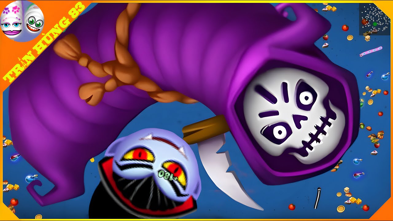WORMSZONE.IO |The map is giant, the snake is super big | Epic Worms Zone Best Gameplay |Trần Hùng 83