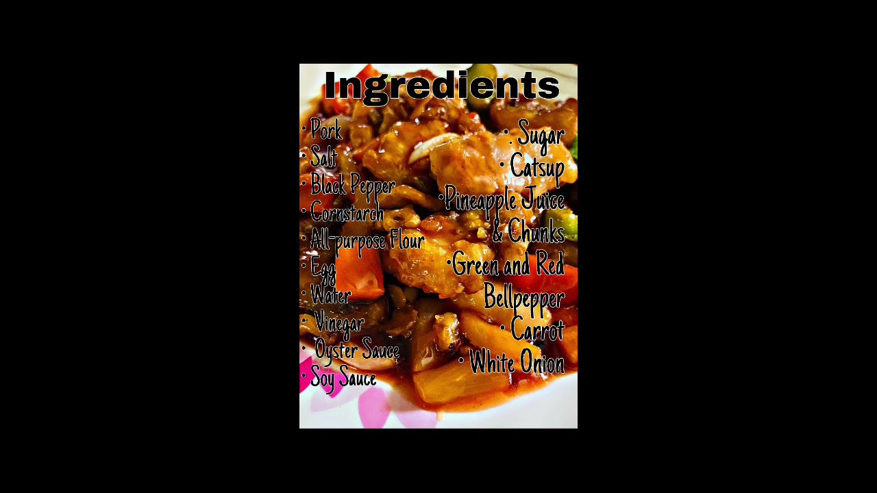 HOW TO MAKE SWEET & SOUR PORK BY LKM