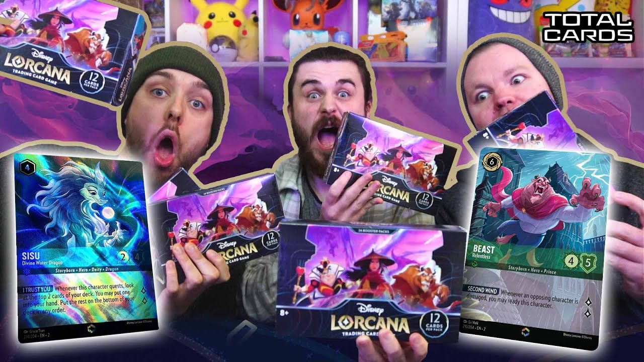 *BEAST ENCHANTED RARE* OPENING 12 Lorcana Rise of the Floodborn Boxes  - TotalCards.net