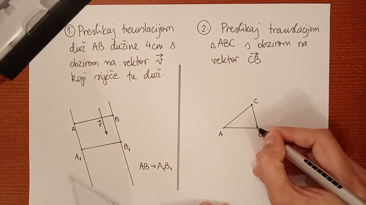 Translacija duži i trougla