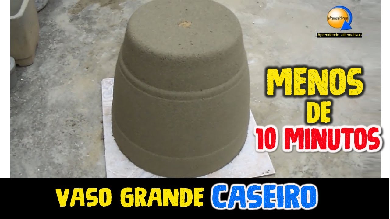 Como Fazer Vaso de Cimento Caseiro Passo a Passo — Fácil, Bonito e Barato