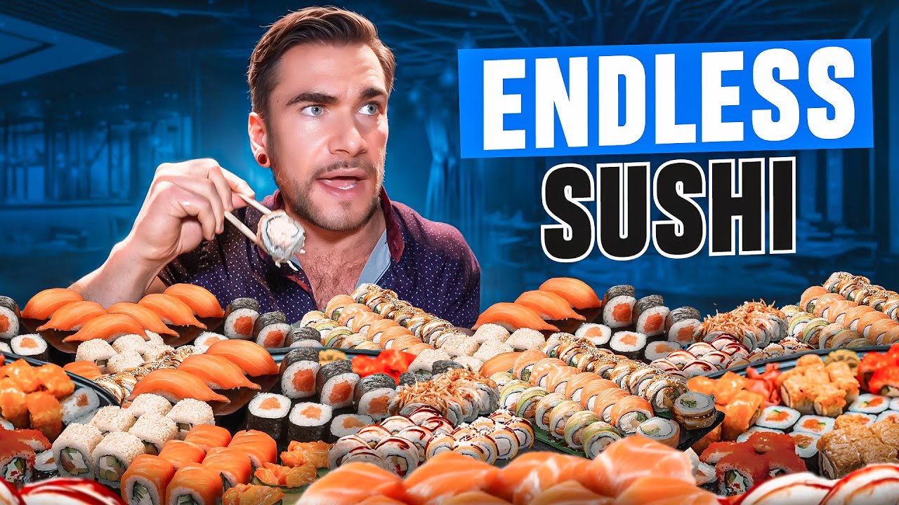 UNLIMITED ALL YOU CAN EAT SUSHI CHALLENGE IN TOKYO JAPAN! Joel Hansen
