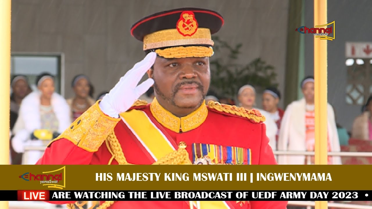 HIS MAJESTY KING MSWATI HAS ARRIVED AT THE UEDF ARMY DAY 2023