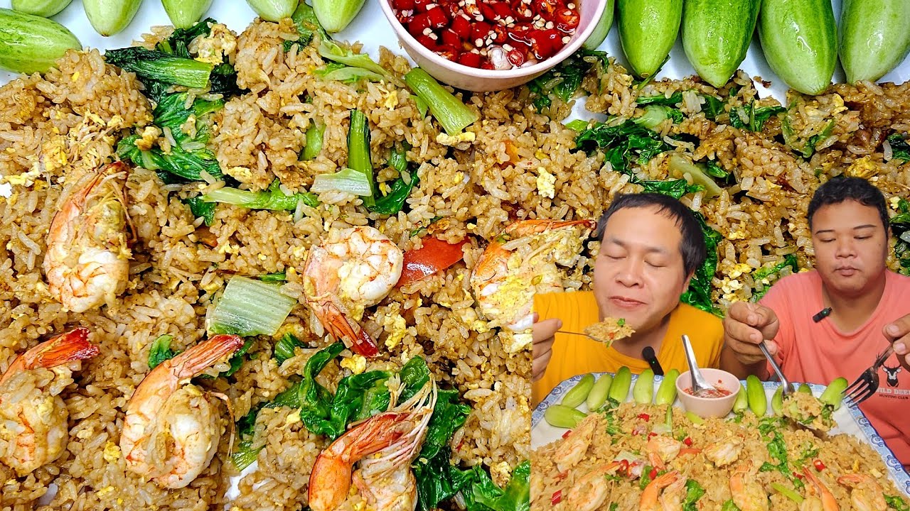 ข้าวผัดไข่ใส่กุ้งตัวใหญ่ๆเมนูตามใจแฟน และตามใจฉัน ง่ายๆแต่อร่อยมาก