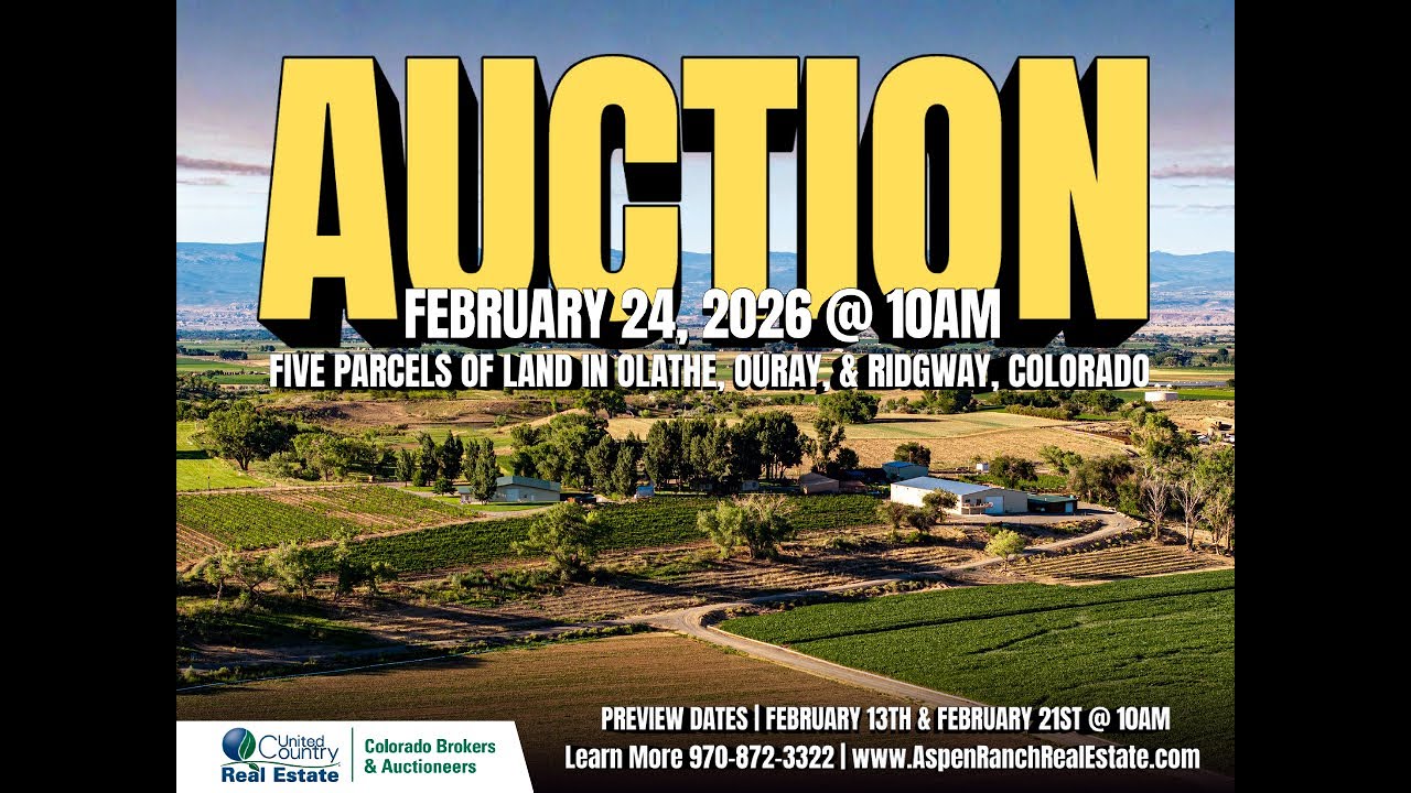 5 Western Colorado Properties Going to Auction | Farmland, Building Sites & Main Street Ouray
