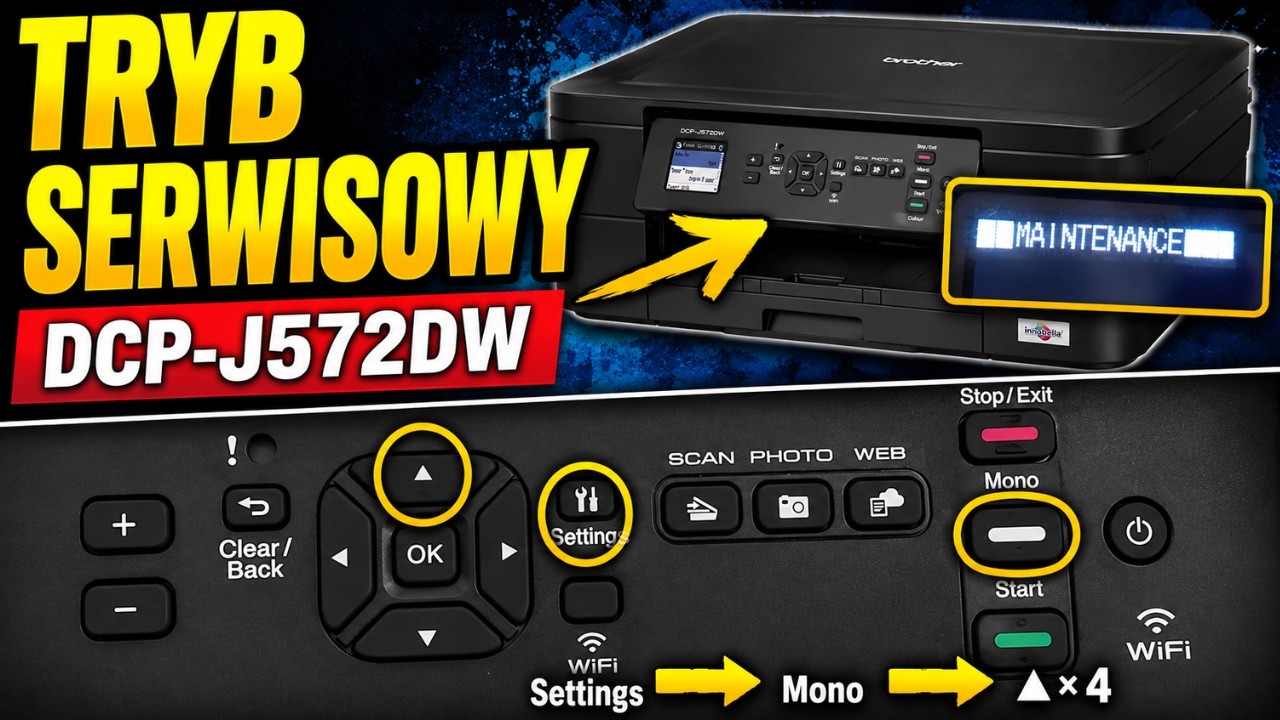 BROTHER DCP-J572DW Entry to the Maintenance Mode