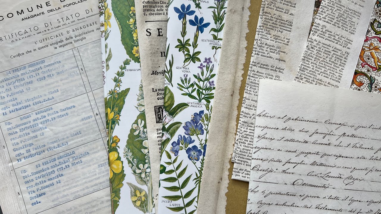 Italian ladies Journal start to finish | Ep 01 | selecting pages and hinging pages