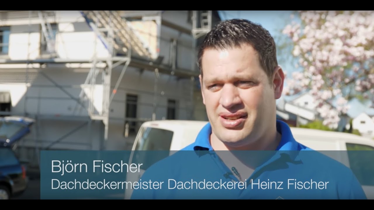 Rathscheck Schiefer-System - Dachdecker-Weltmeister Björn Fischer testet das neue System