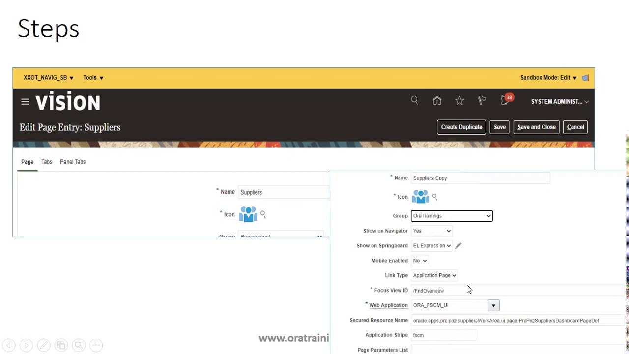 Create New Tab (WorkArea) and Page - Using Structure (Sandbox) Tool in Oracle Cloud ERP