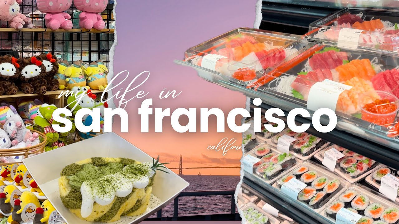 LIFE IN SF 🍣🏝️| k-dessert cafe 🍵, japantown eats 🍥, sausalito cruise ⛴️