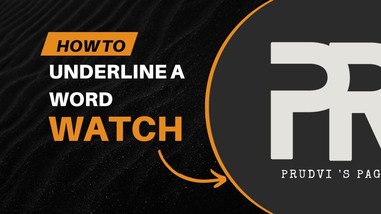 how to underline a word in html
