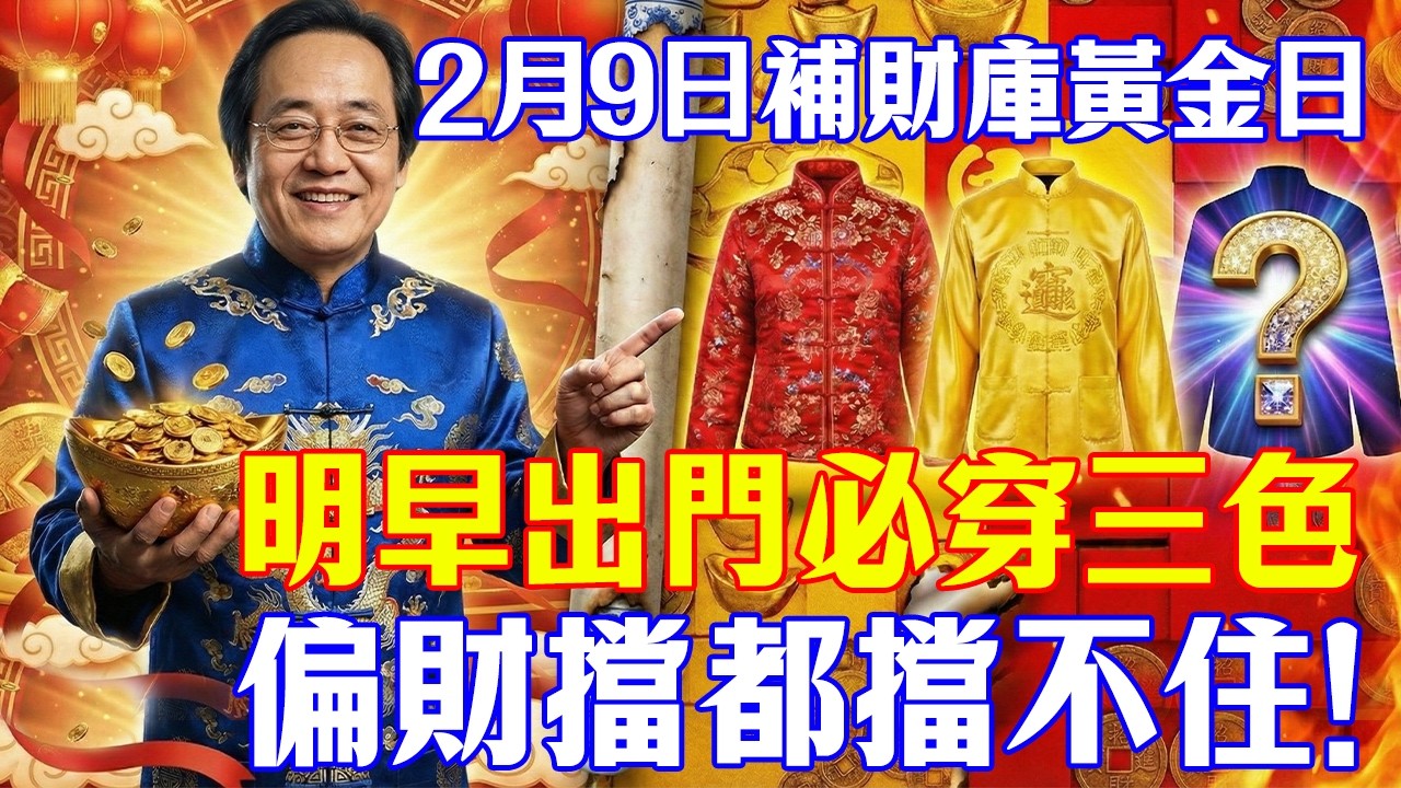 倪海廈：2月9日千萬別亂穿！明早出門身上沒這3色，財庫必定「只出不進」，神仙也難救！#倪海廈#黃帝內經#養生#國學#易經#臘月#開運#招財#補財庫#中醫#風水