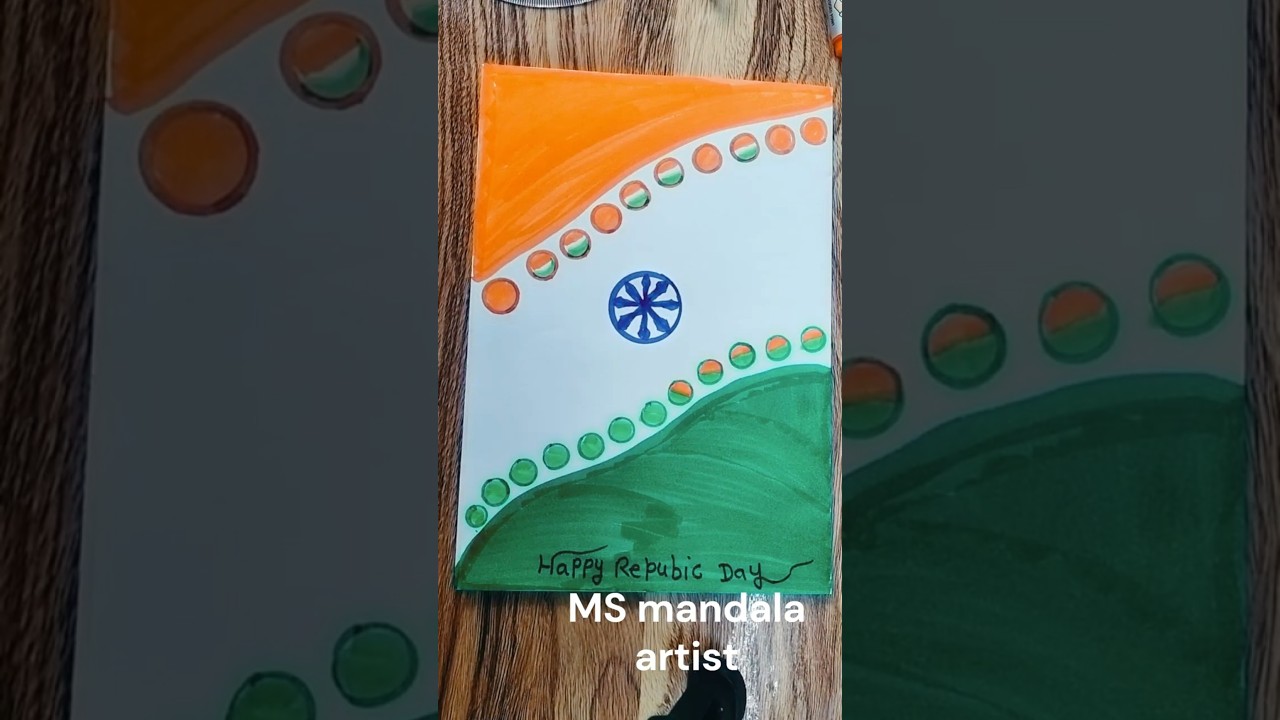 DIY- Easy republic day greetings card | Republic Day Craft Ideas 