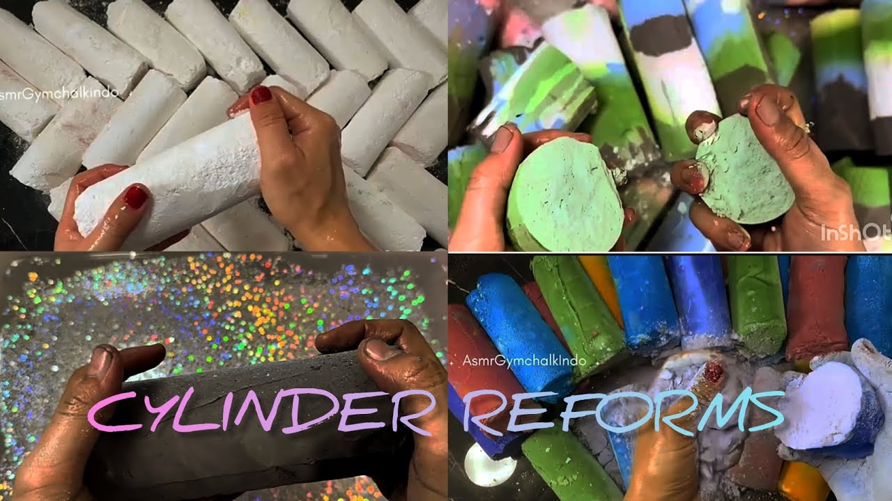 🎀✨WELCOME TO MY SHAPE SERIES: CYLINDER  CHALK CRUSHING (PT.1)