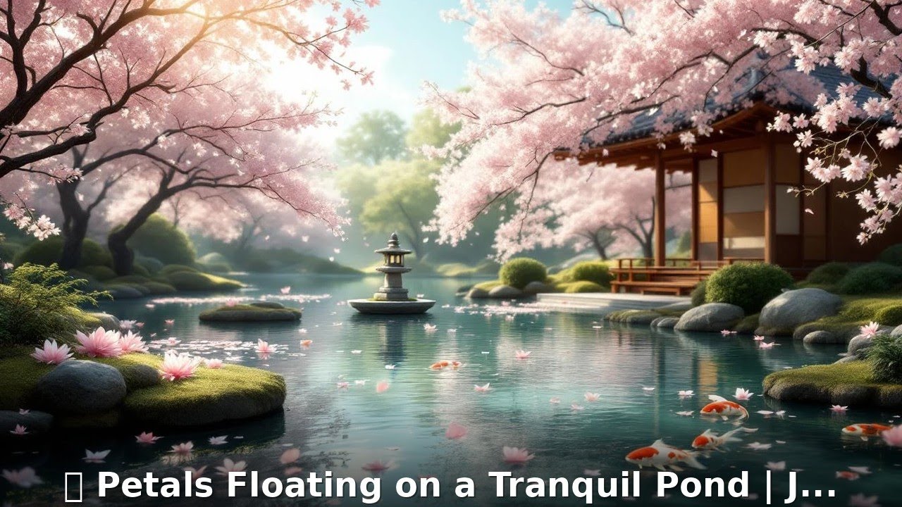 🌸 Petals Floating on a Tranquil Pond | Japanese Cherry Blossom Lofi 🌸